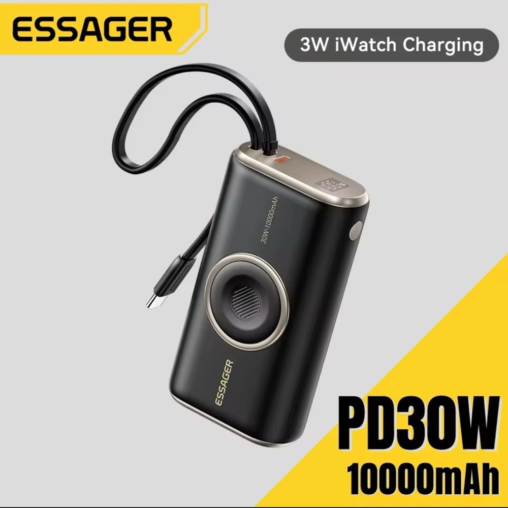 NWT Essager 10000mAh Power Bank PD 30W Fast Charging